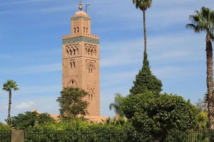 The Koutoubia minaret above its gardens, Marrakech