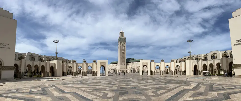 The esplanade of the Hassan II Mosque, Casablanca