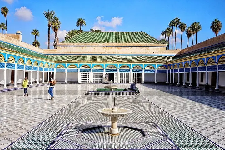 The marble courtyard of Bahia Palace, Marrakech