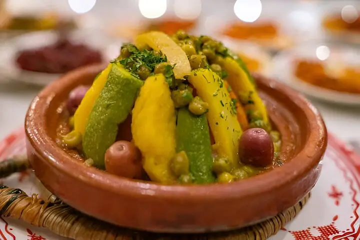 A chicken tagine with preserved lemon and olives