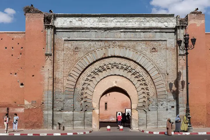Bab Agnaou, the carved stone gate to Marrakech's kasbah
