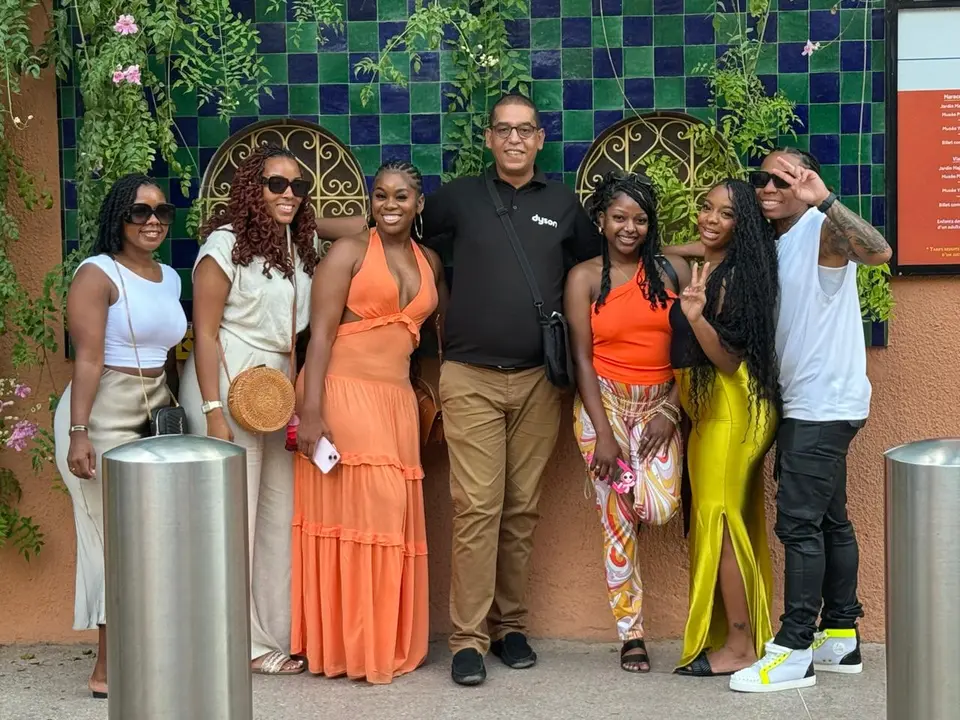 Founder Moulay Hafid Boumehdi with guests in Marrakech