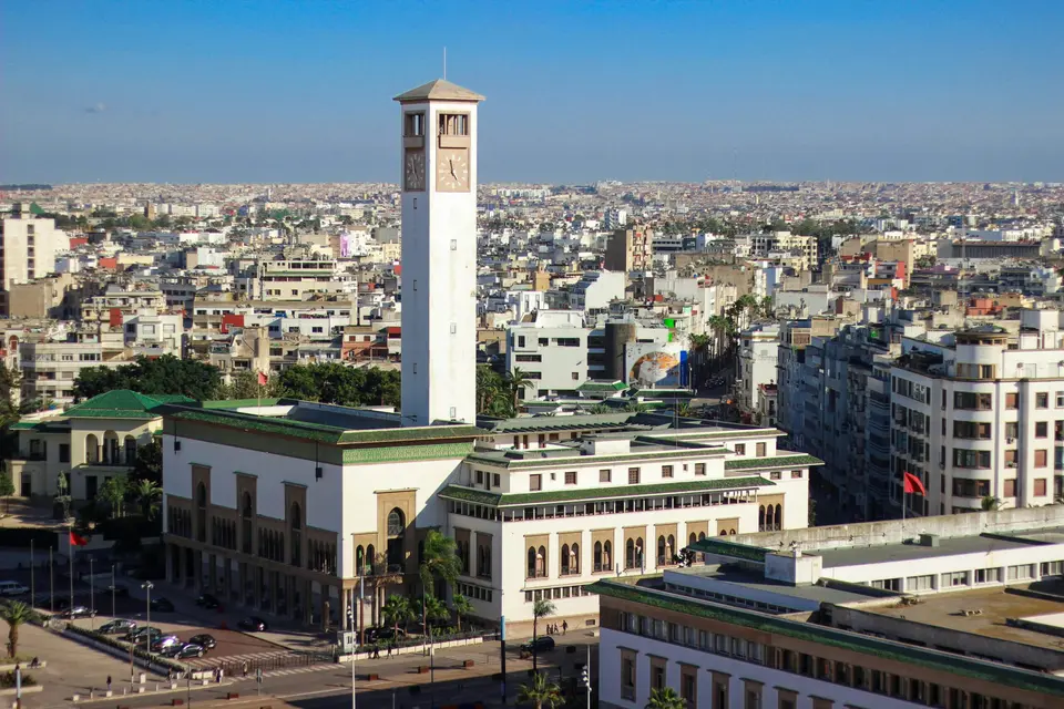 Casablanca's city center from above