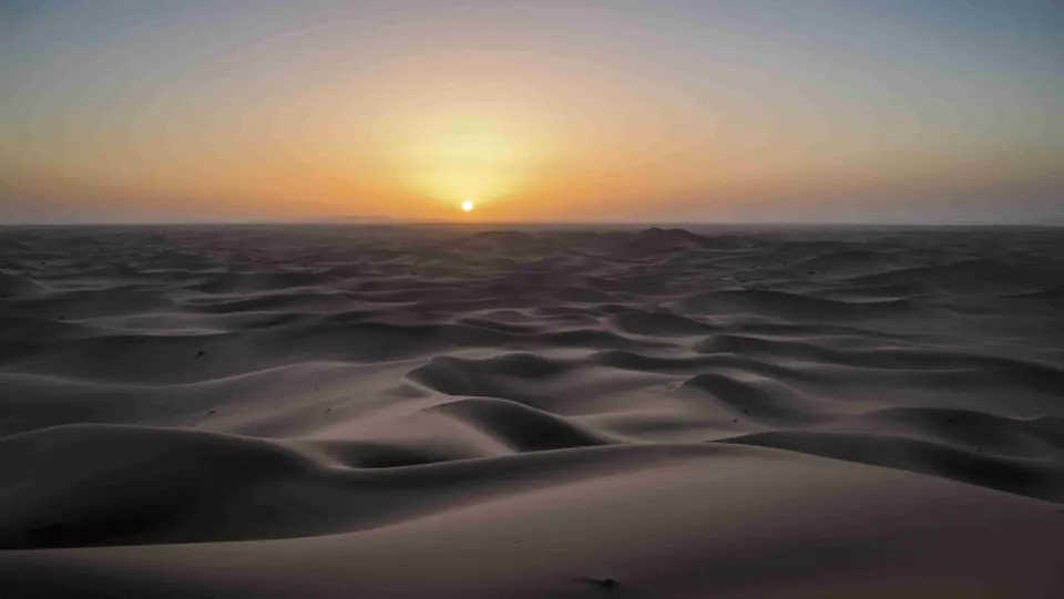 The dunes of Erg Chigaga at sunset