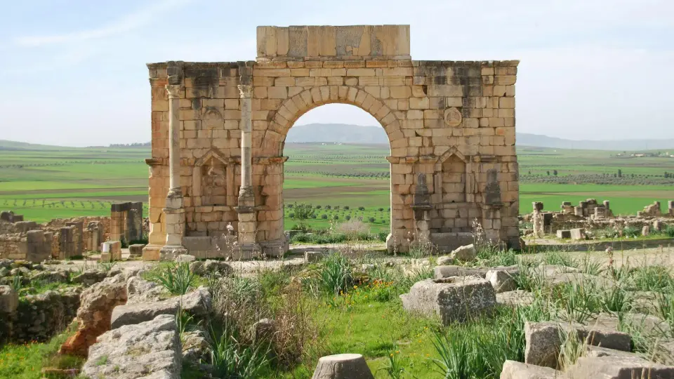 The triumphal arch at Volubilis